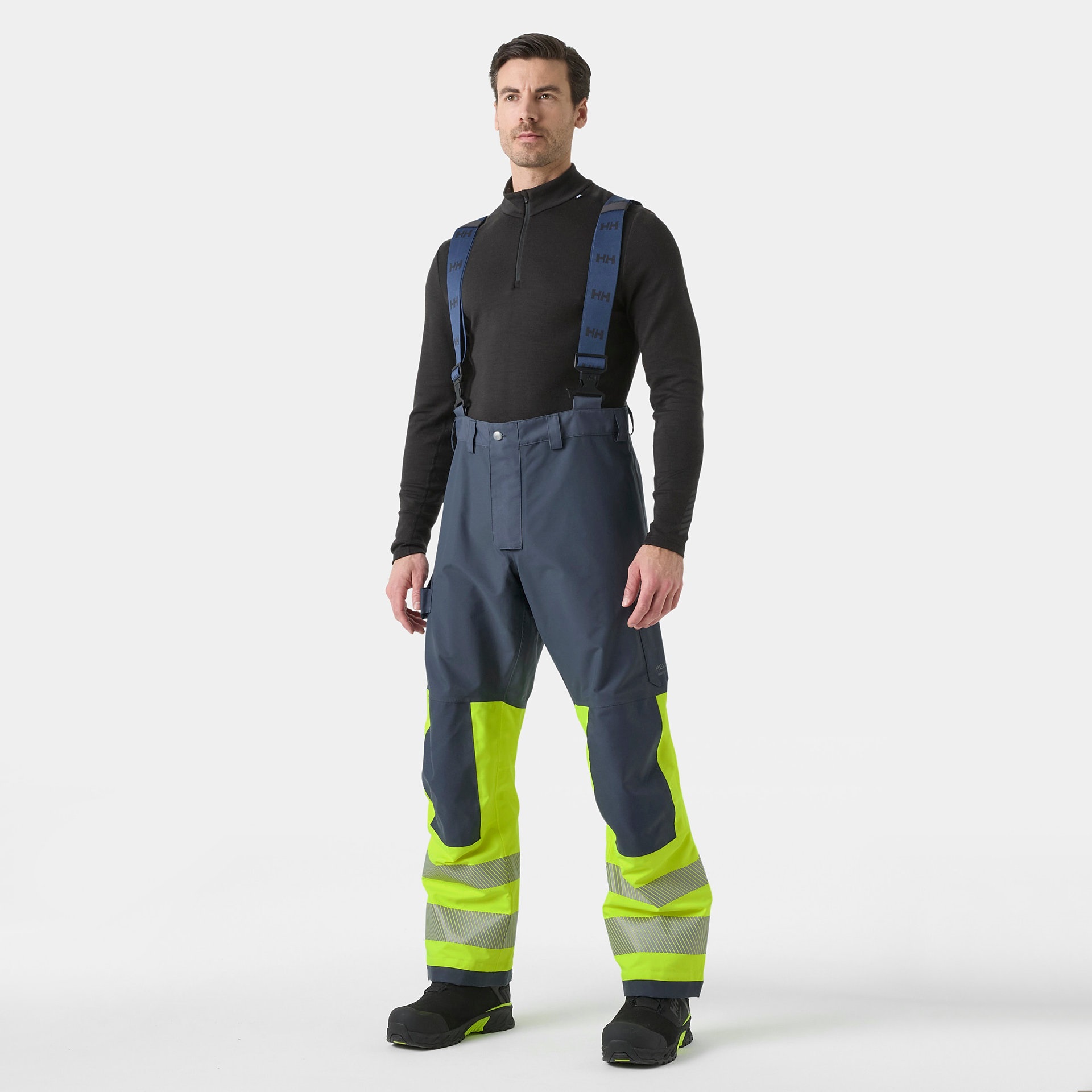 Helly Hansen NJORD COAST SHELL HI-VIS traksipüksid kl.1 kollane/sinine