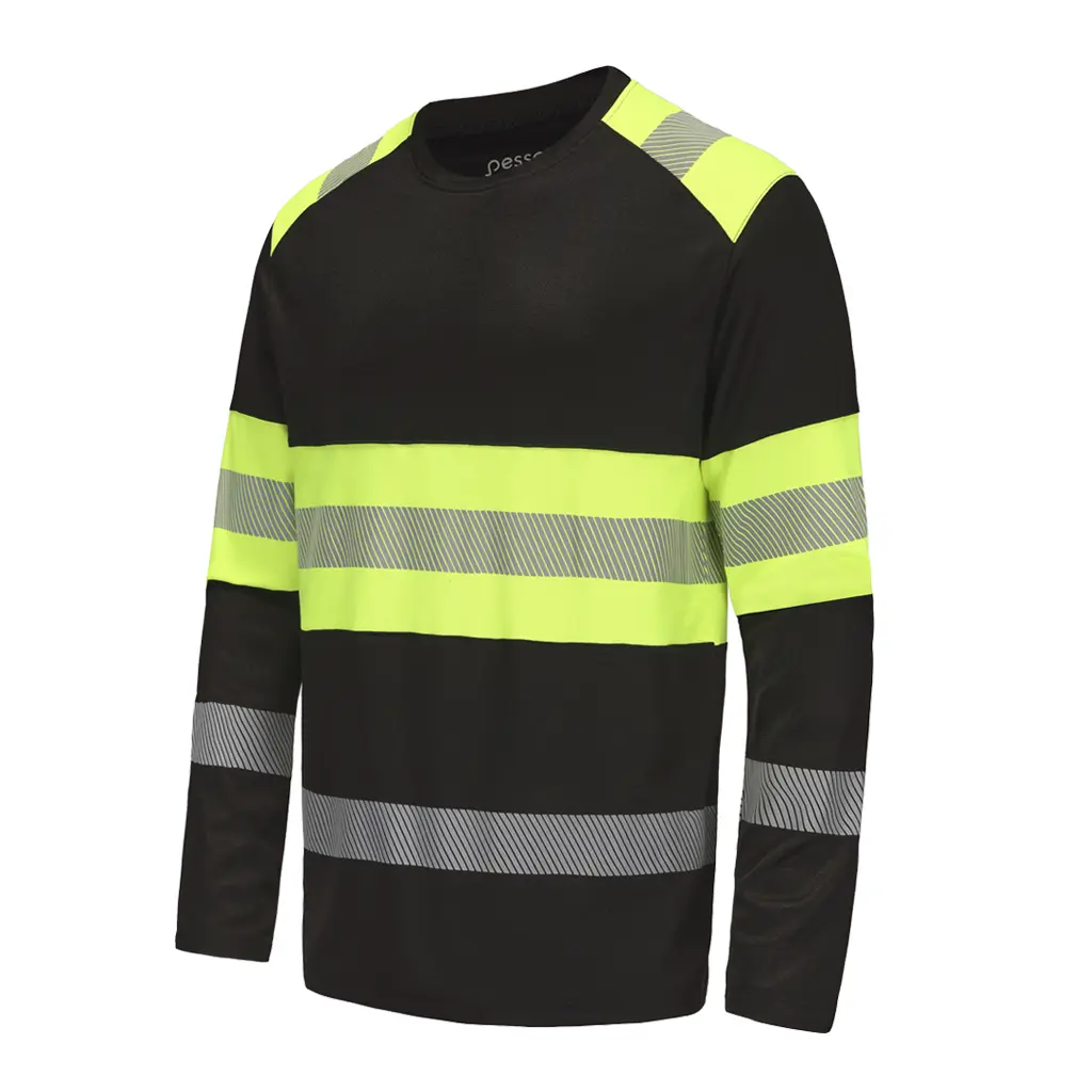 Pesso HI VIS särk pikkade varrukatega must
