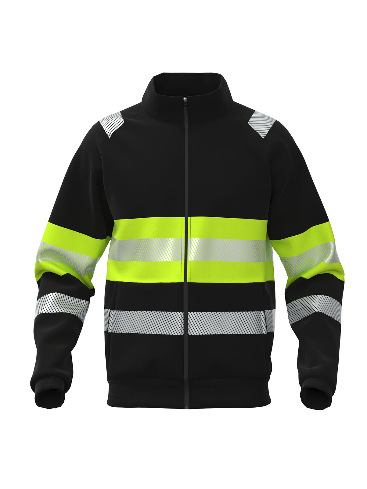 BoSafety FENIX lukuga dressipluus HI -Vis kl.1 must/kollane