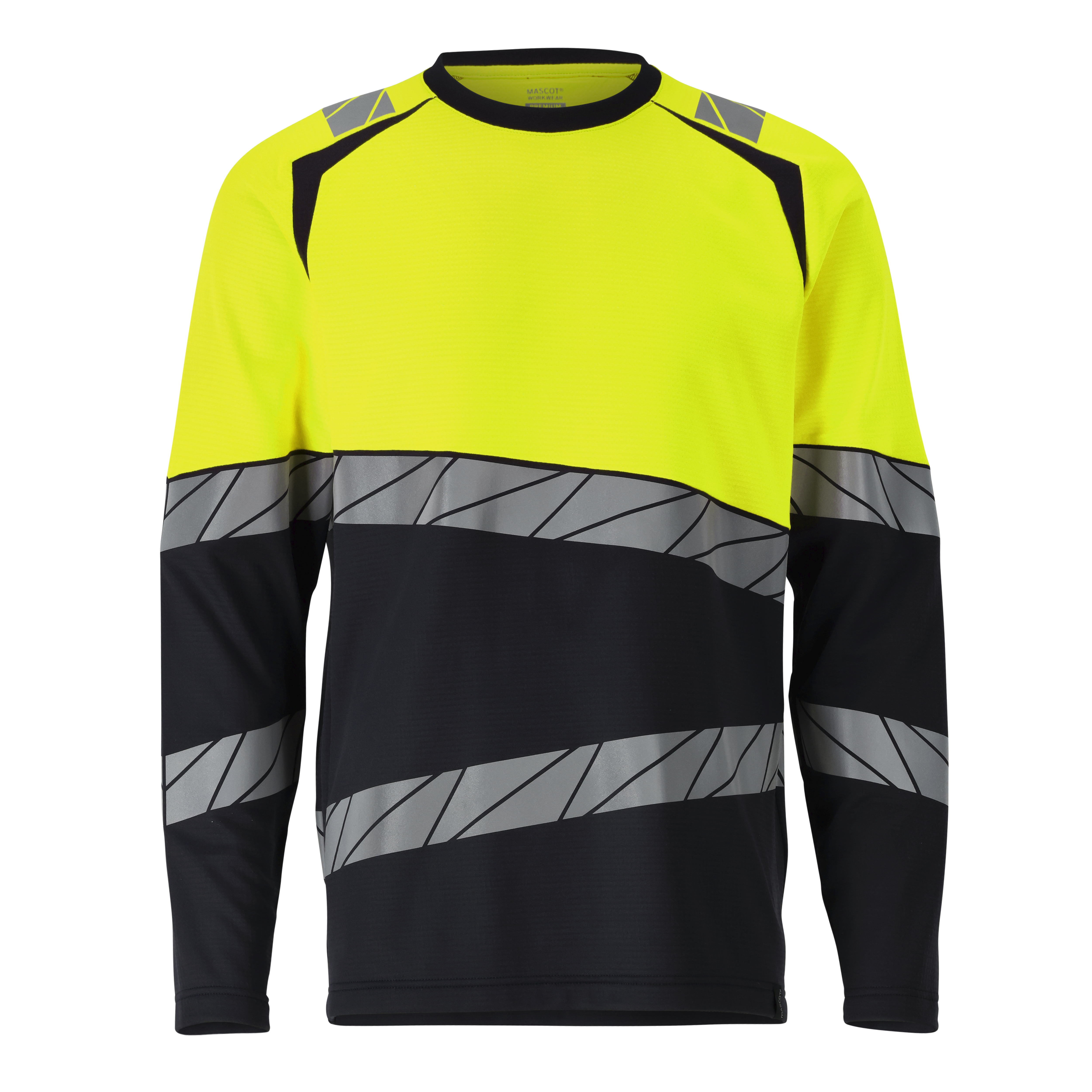 MASCOT® ACCELERATE Safe pikkade varrukatega T-särk Hi-Vis kl.1, kollane/must