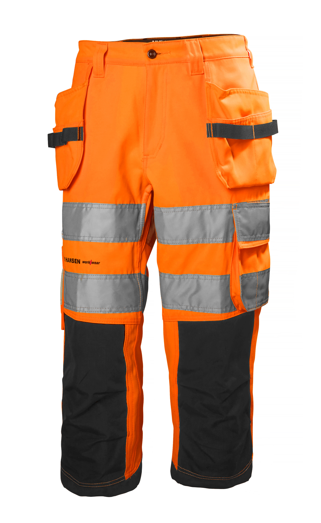 Helly Hansen ALNA piraadipüksid ripptaskutega HI VIS CL 2, oranž/must