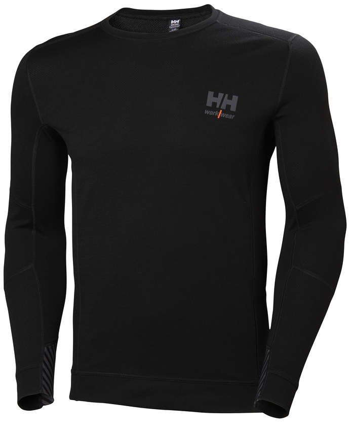 Helly Hansen LIFA MERINO Crewneck termosärk, must