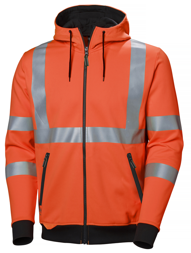 Helly Hansen ADDVIS pika luku ja kapuutsiga pusa HI VIS CL3, oranž