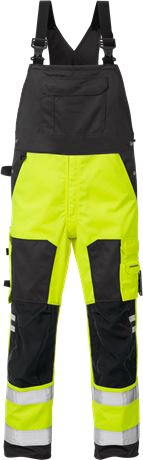 Fristads 1015 PLU HI-VIS traksipüksid cl 2, kollane/must