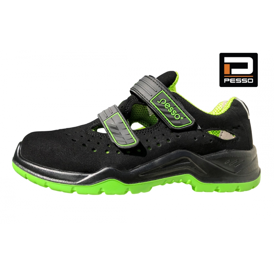 Pesso BELFAST turvasandaal S1P SRC must/roheline