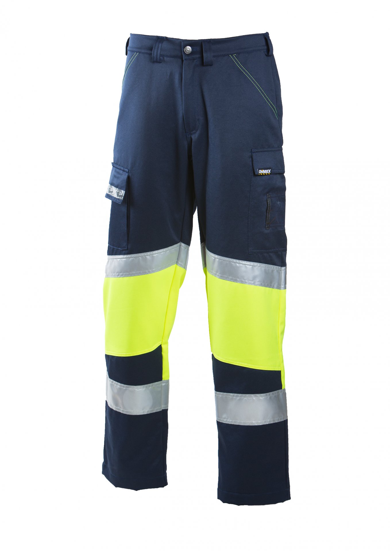 Dimex tööpüksid HI-VIS kollane/tumesinine kl.1