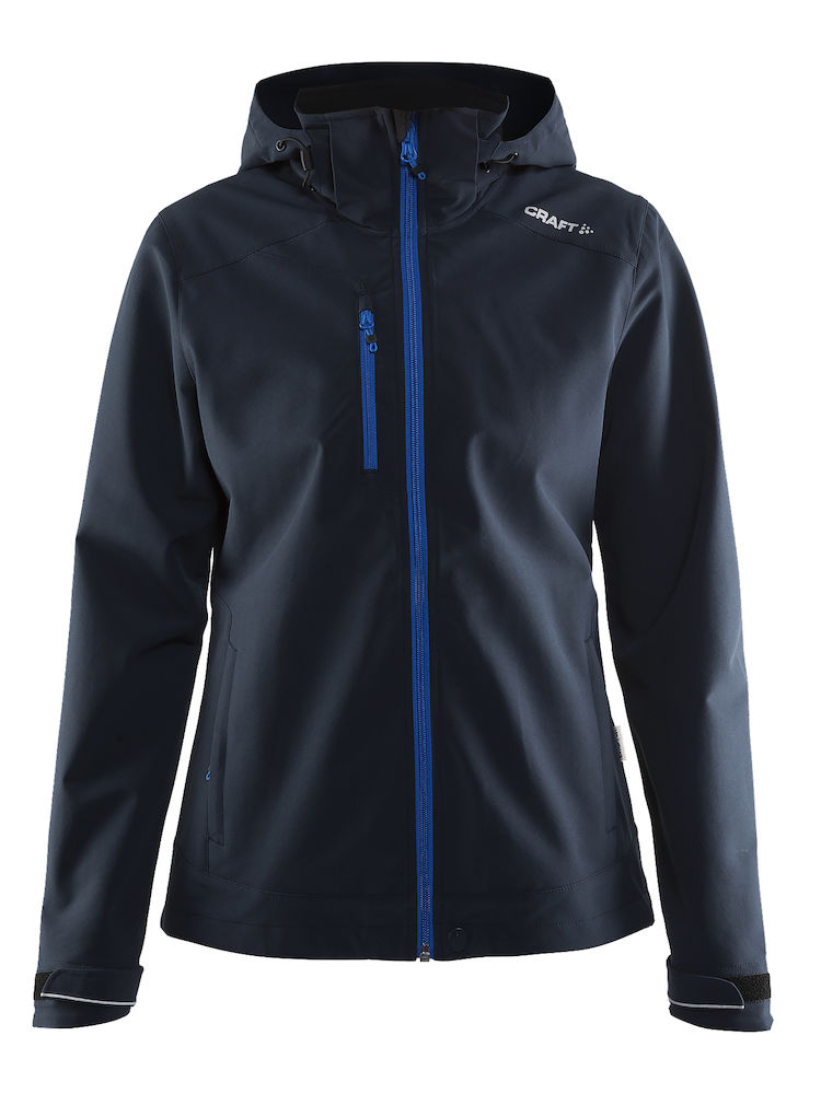 Craft LIGHT kapuutsiga naiste softshell jakk, tumesinine