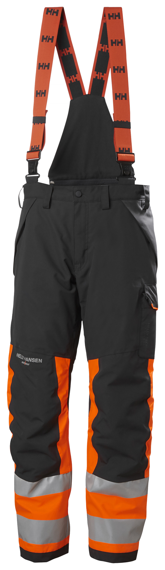 Helly Hansen ALNA 2.0 HI-VIS traksidega talvepüksid kl.1 oranž/must