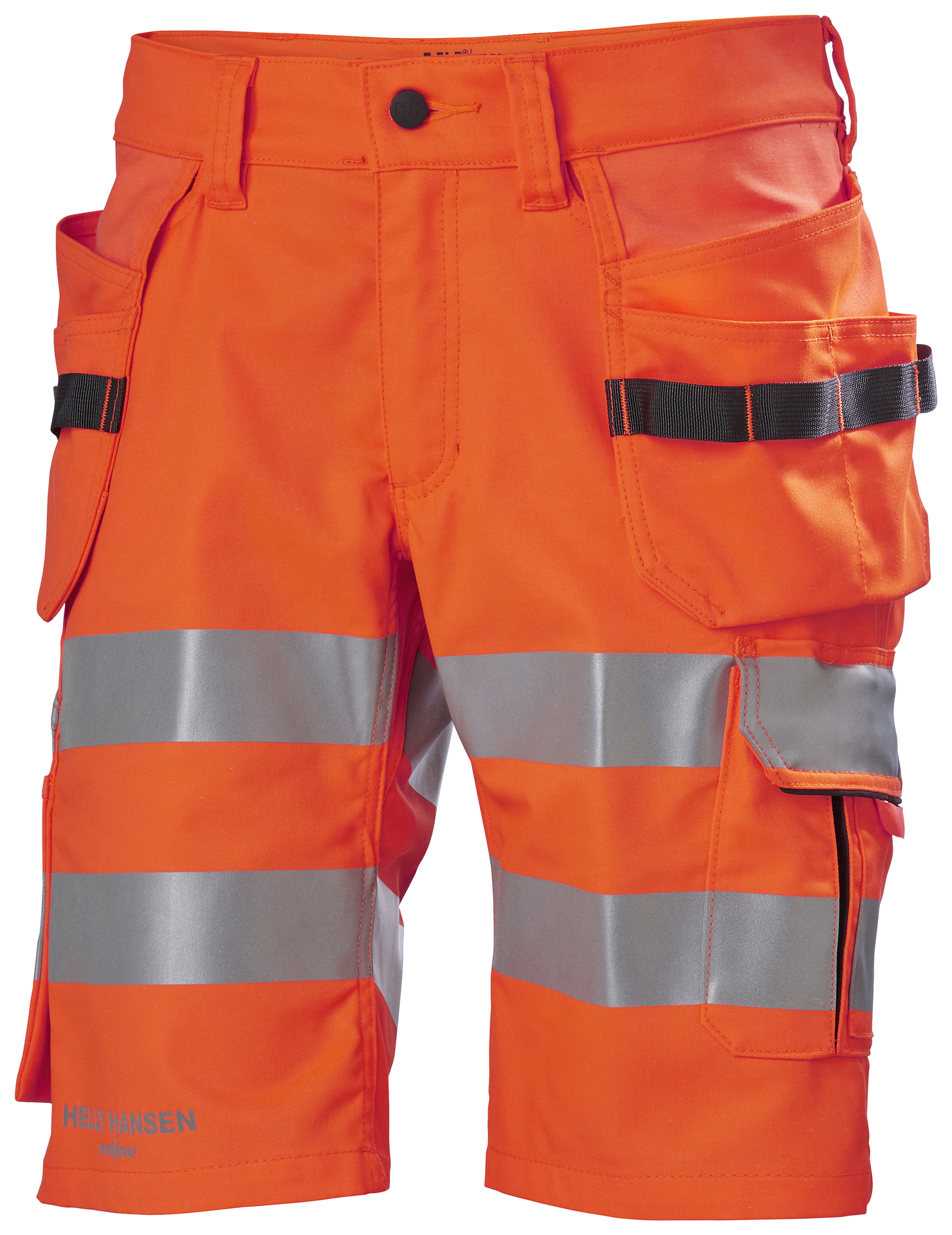 Helly Hansen ALNA 2.0 lühikesed püksid ripptaskutega HI-VIS kl.2, oranž/must