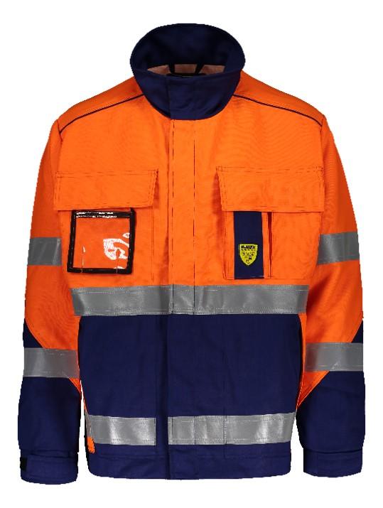 Dimex Multi sädemekindel jakk, antistaatiline HI-VIS kl 2, oranž/sinine