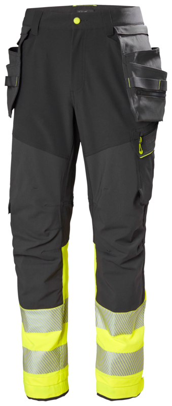 Helly Hansen ICU BRZ ripptaskutega püksid HI-VIS kl.1 kollane/must