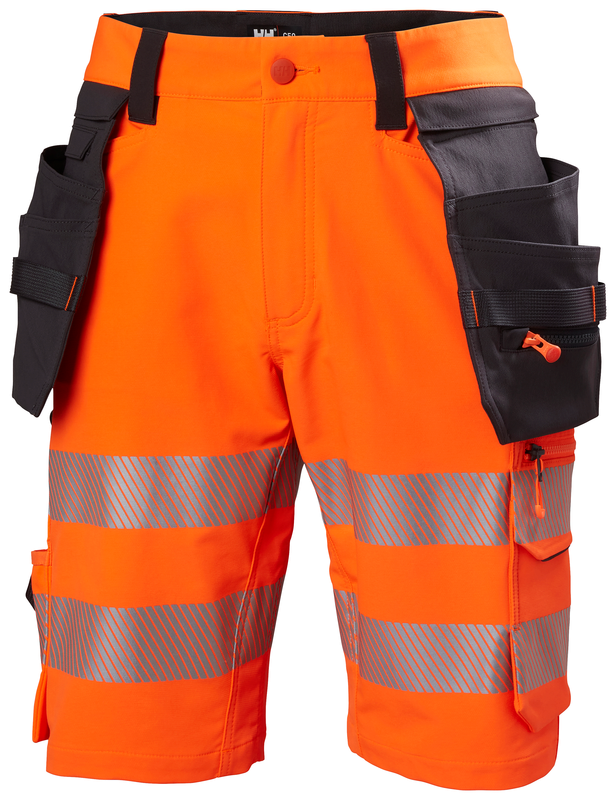 Helly Hansen ICU BRZ ripptaskutega lühikesed püksid HI-VIS kl1 oranž/must