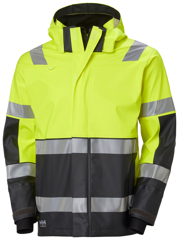 Helly Hansen ALNA 2.0 vihmajakk HI VIS CL3, kollane/must