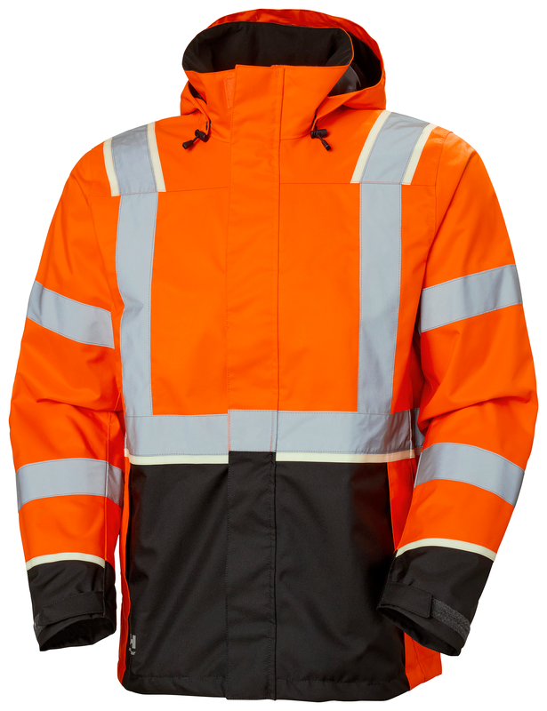 Helly Hansen UC-ME Shell jope HI VIS CL3, oranž/must