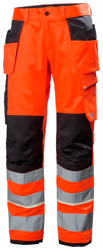 Helly Hansen UC-ME ripptaskutega püksid HI-VIS kl2 punane/must