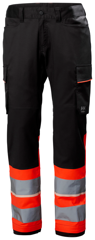 Helly Hansen UC-ME Service püksid HI-VIS kl1, punane/must