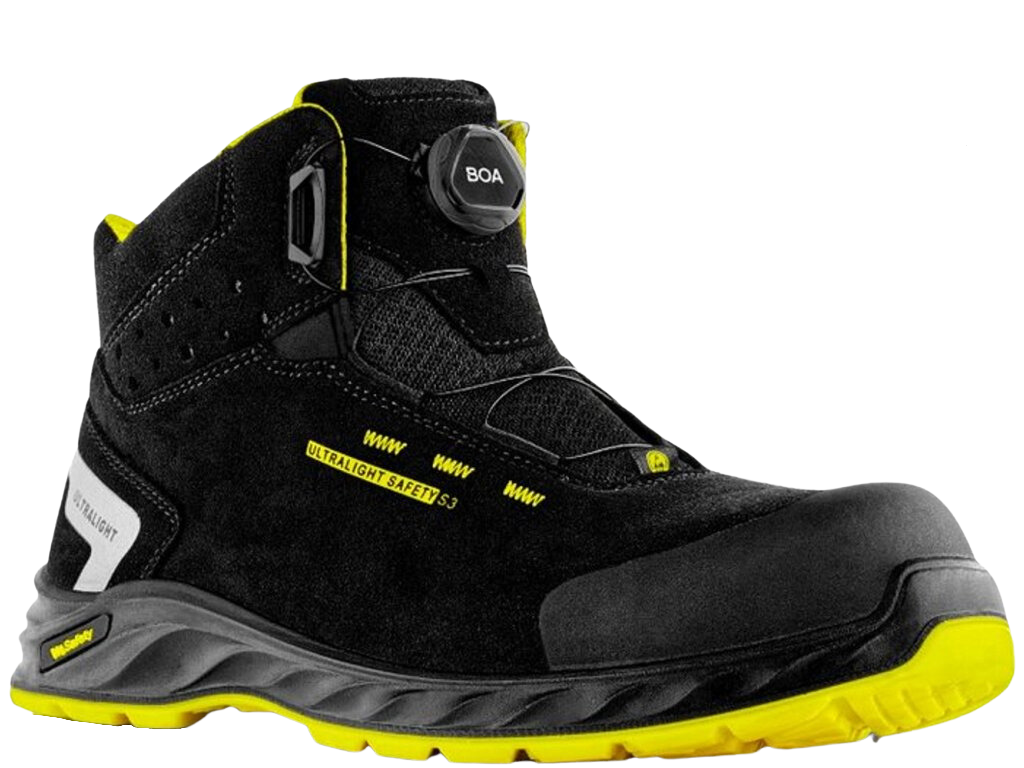 VM WISCONSIN turvasaapad BOA S3 ESD must/kollane