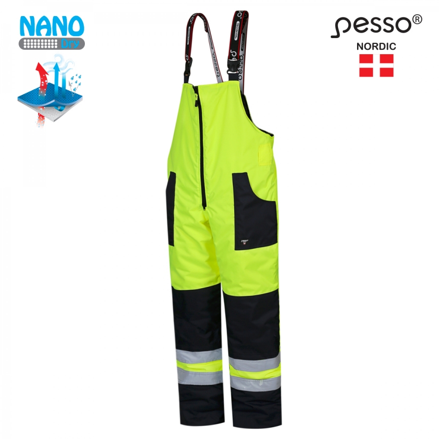 Pesso MONTANA talve traksipüksid HI-VIS, kollane