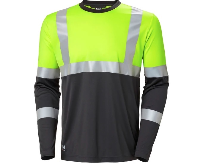 Helly Hansen ADDVIS pikkade varrukatega HI VIS särk CL1, kollane/must