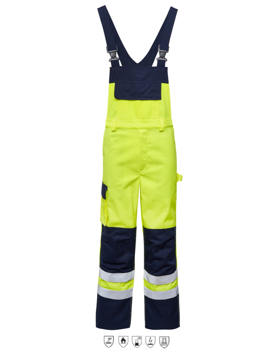 Crossfire DPU HI-VIS multinorm traksipüksid kollane/must