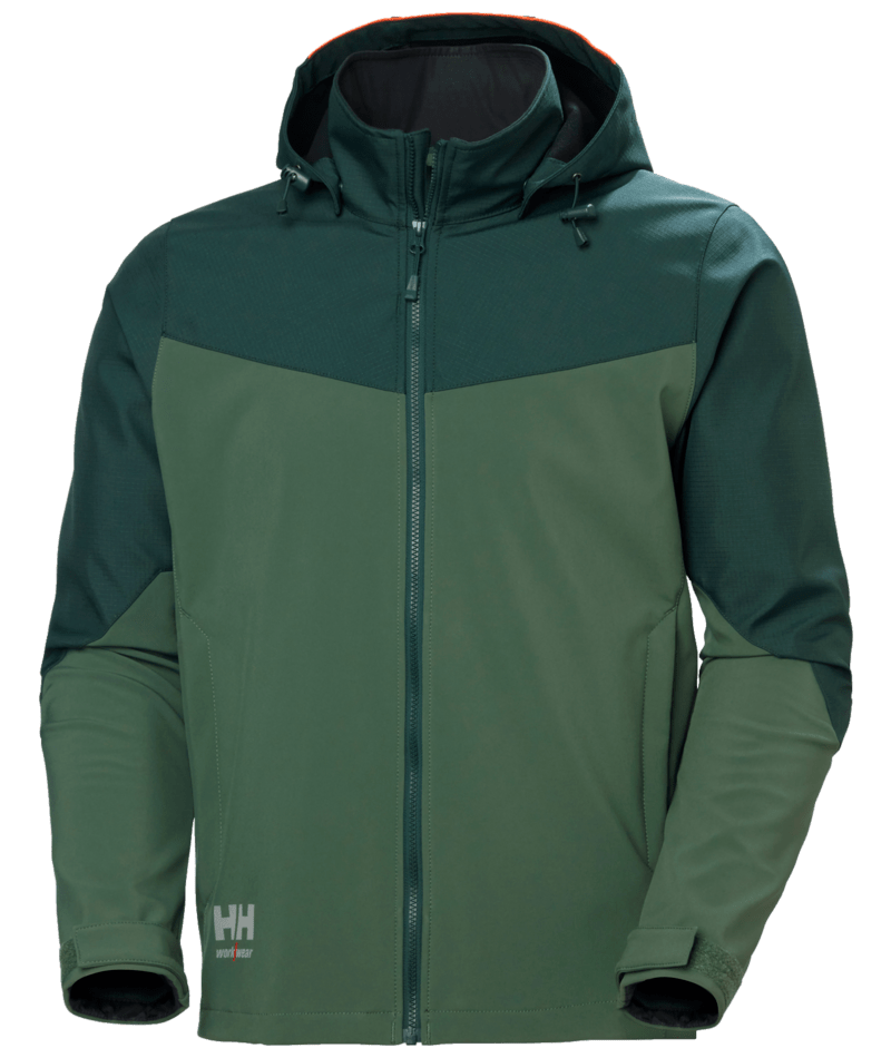 Helly Hansen OXFORD softshell jope kapuutsiga roheline/tumeroheline