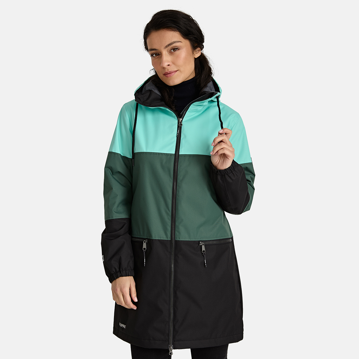 Huppa HANKA naiste parka mündiroheline/must