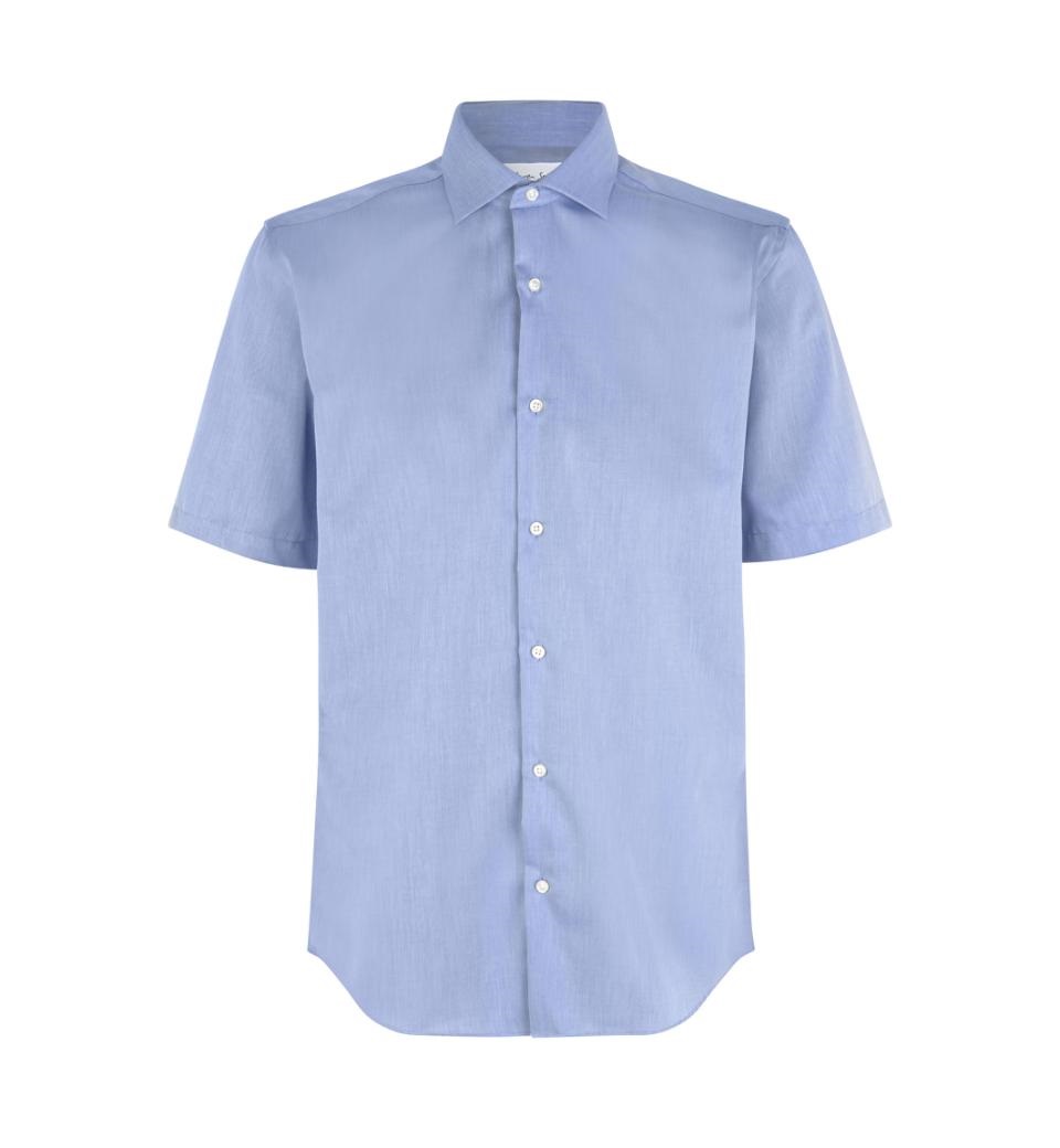 Seven Seas Fine Twill triiksärk helesinine