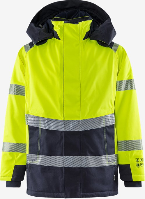 Fristads FLAMESTAT 4086 ATHR Airtech Multinorm HI-VIS veekindel talveparka kl3 kollane/tumesinine
