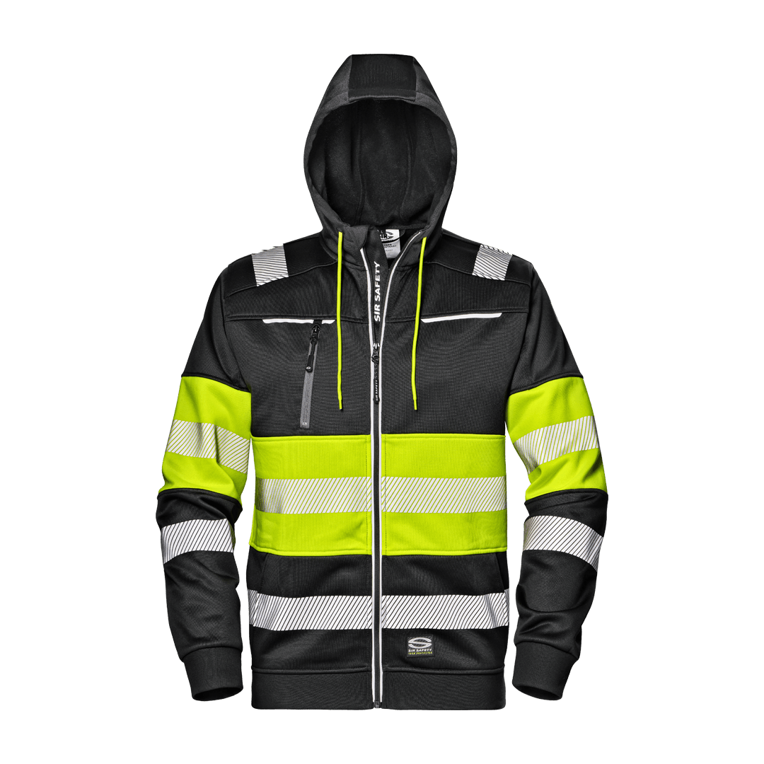 Sir Safety CONTRAST pika lukuga pusa Hi-Vis kl.2 kollane/must